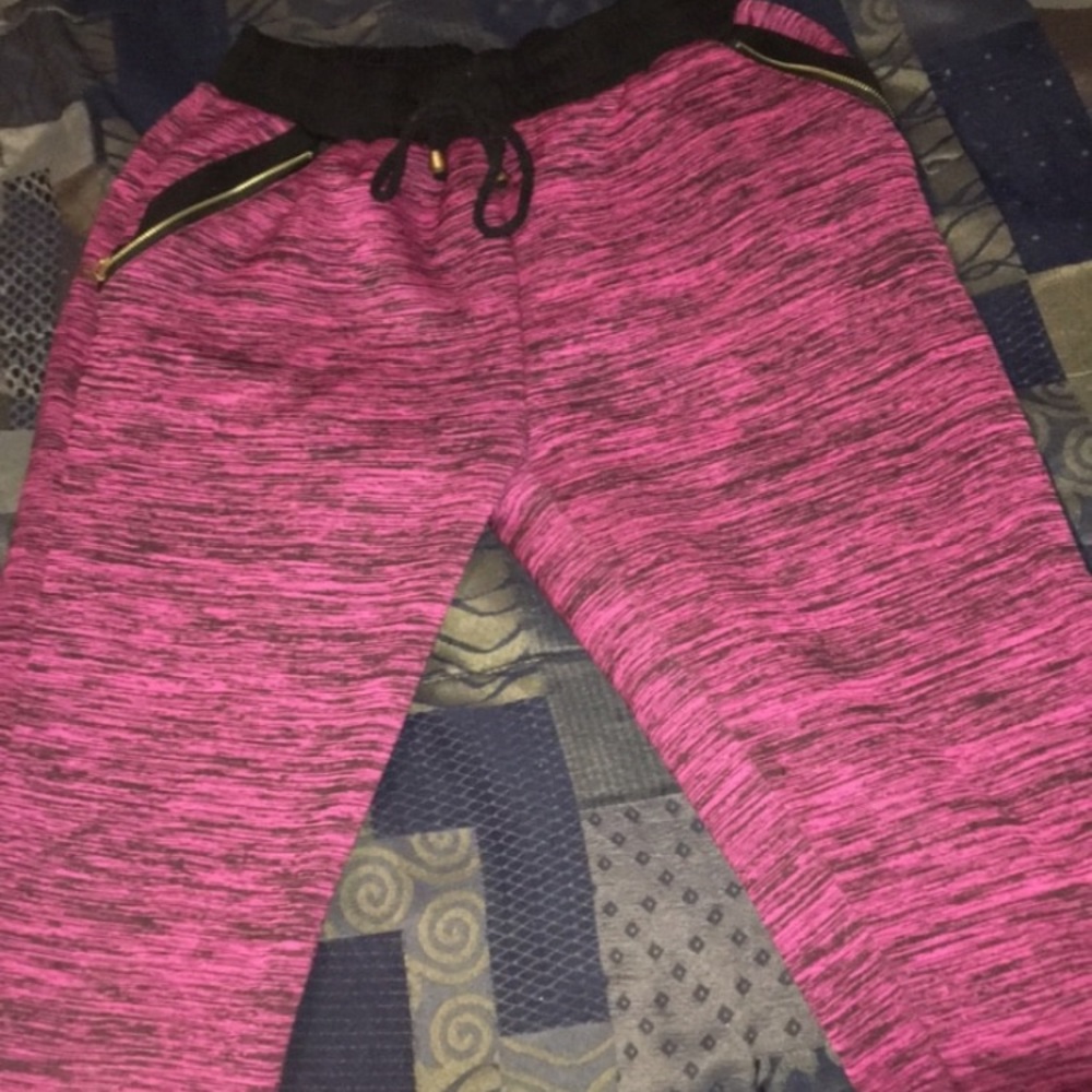 Pink and joggers
